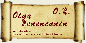 Olga Menenćanin vizit kartica